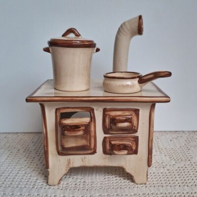 Ceramiczny Podgrzewacz W Kształcie Pieca Kuchennego