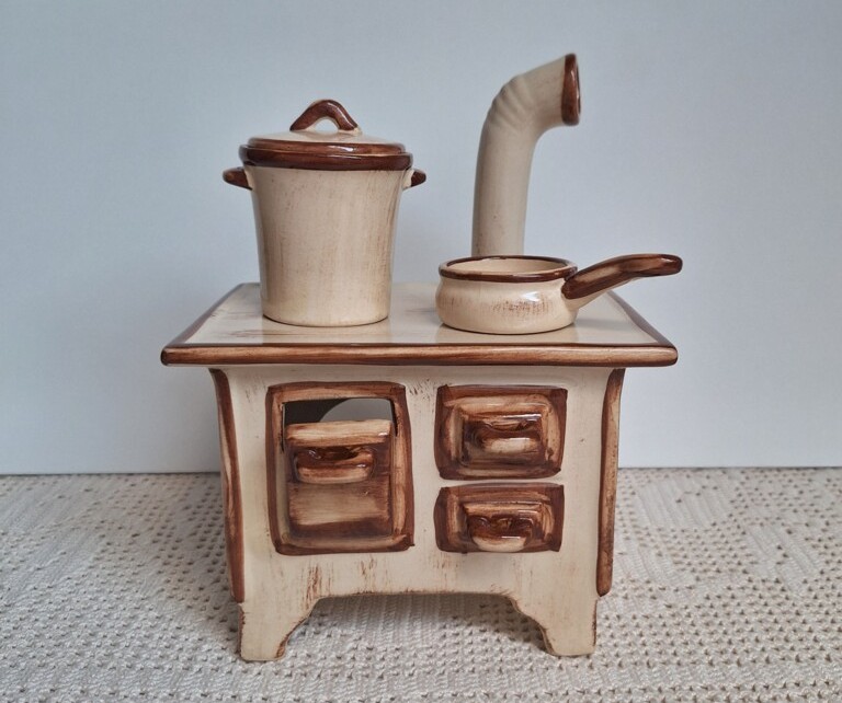 Ceramiczny Podgrzewacz W Kształcie Pieca Kuchennego