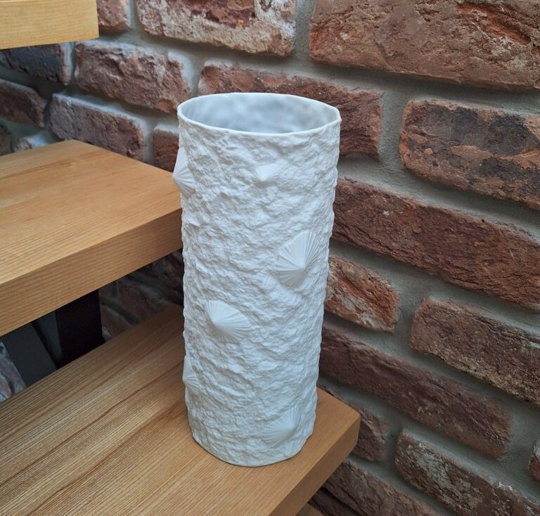 Wazon biskwitowy Hutschenreuther Vintage Op-Art Lata 70. Muszle