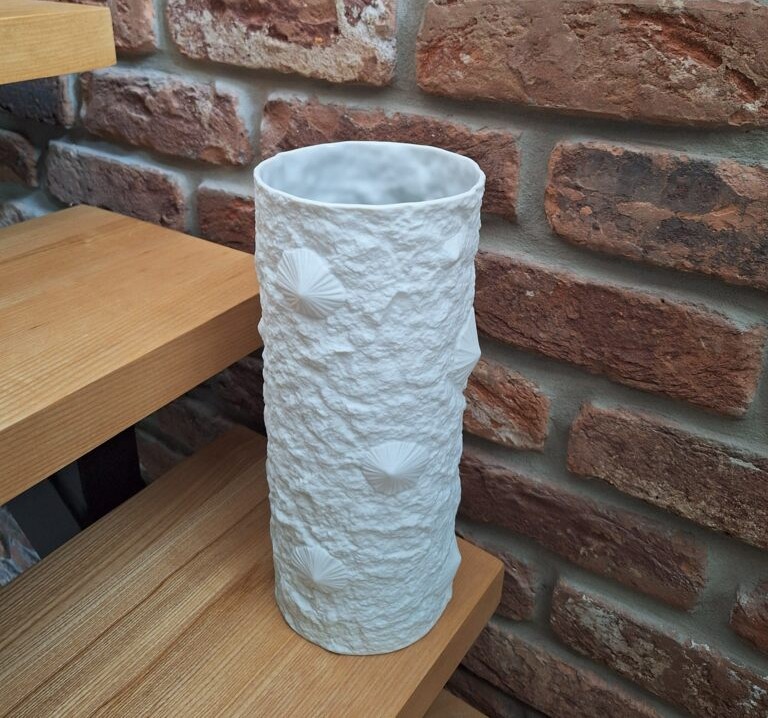 Wazon biskwitowy Hutschenreuther Vintage Op-Art Lata 70. Muszle