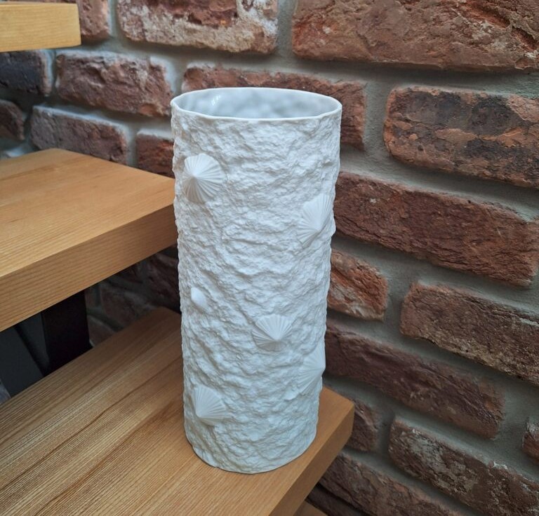 Wazon biskwitowy Hutschenreuther Vintage Op-Art Lata 70. Muszle