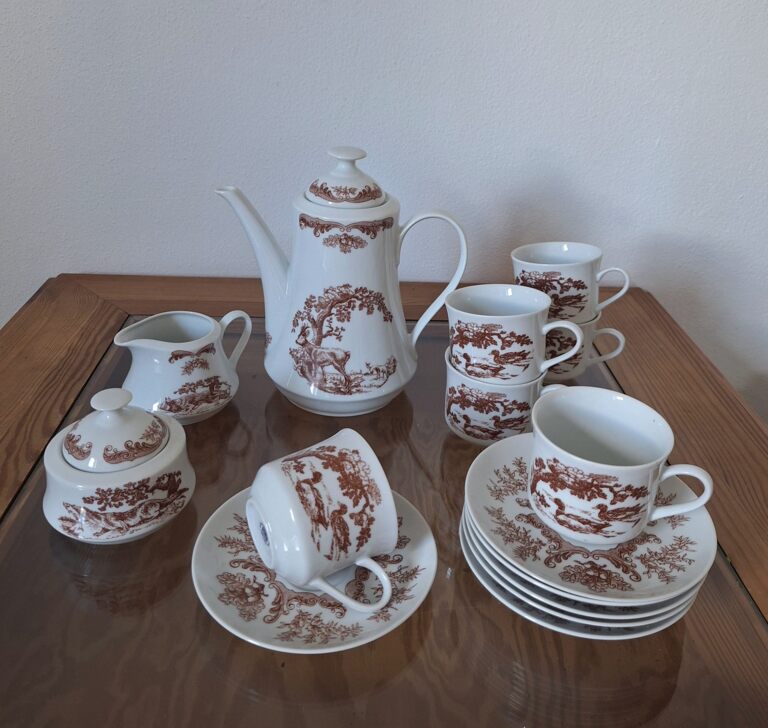20260702_132524 Serwis Porcelanowy Bohemia „Henrieta” Motyw Myśliwski