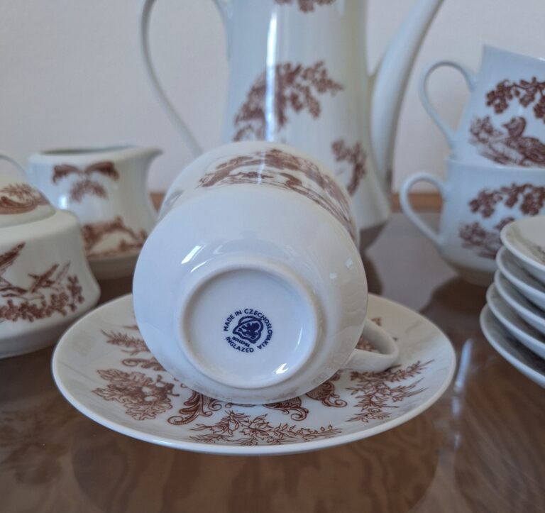 20260702_132800 Serwis Porcelanowy Bohemia „Henrieta” Motyw Myśliwski