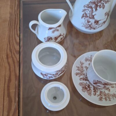 20260702_132939 Serwis Porcelanowy Bohemia „Henrieta” Motyw Myśliwski
