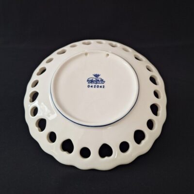 Ażurowy talerz ścienny Delft Blue Handpainted nr 042042