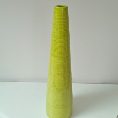 Wazon Ceramiczny Stożkowy Slim – Limonkowa Zieleń