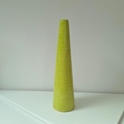 Wazon Ceramiczny Stożkowy Slim – Limonkowa Zieleń