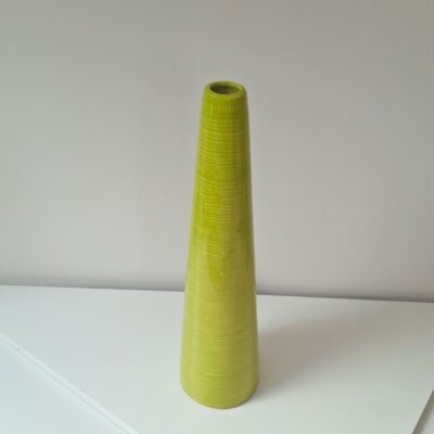 Wazon Ceramiczny Stożkowy Slim – Limonkowa Zieleń