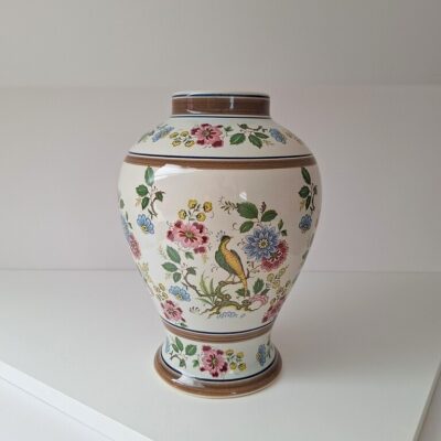 Wazon Ceramiczny Modica Vintage Polychrome Motyw Rajski Ptak