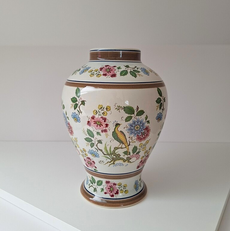 Wazon Ceramiczny Modica Vintage Polychrome Motyw Rajski Ptak