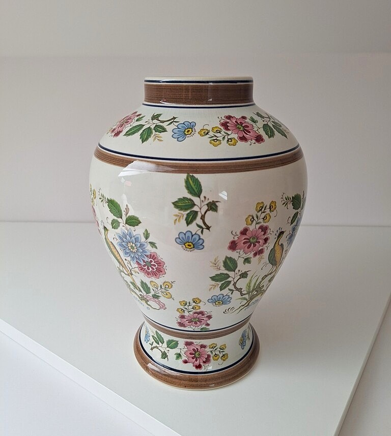 Wazon Ceramiczny Modica Vintage Polychrome Motyw Rajski Ptak