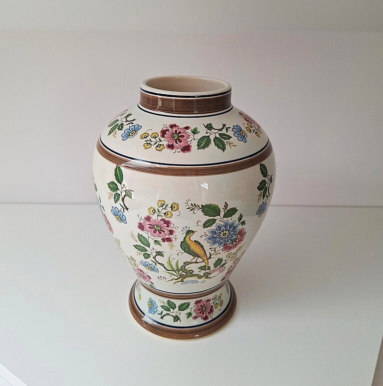 Wazon Ceramiczny Modica Vintage Polychrome Motyw Rajski Ptak