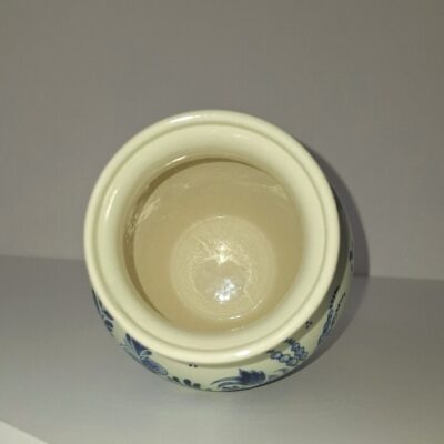 Ceramiczny Wazon Delft Blue - Niebieski Motyw Kwiatowy