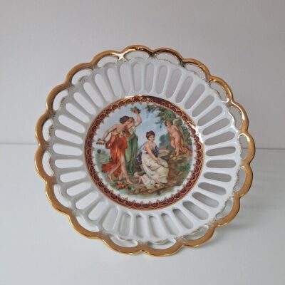 Ażurowa Porcelanowa Patera PM Martinroda - Scena Rokokowa