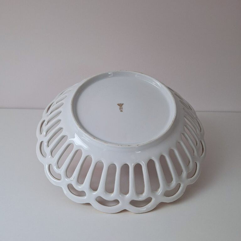 Ażurowa Porcelanowa Patera PM Martinroda - Scena Rokokowa