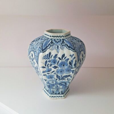 Ręcznie Malowany Wazon Potterie Oud-Delft (Nijmegen) – Vintage