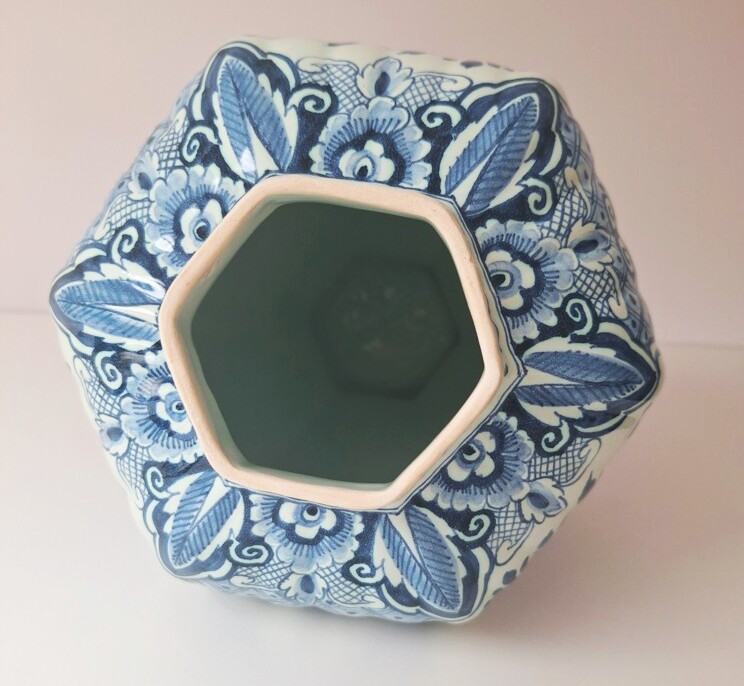Ręcznie Malowany Wazon Potterie Oud-Delft (Nijmegen) – Vintage