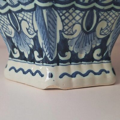 Ręcznie Malowany Wazon Potterie Oud-Delft (Nijmegen) – Vintage