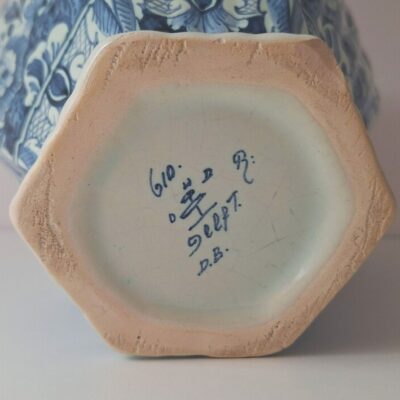 Ręcznie Malowany Wazon Potterie Oud-Delft (Nijmegen) – Vintage