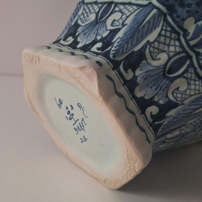 Ręcznie Malowany Wazon Potterie Oud-Delft (Nijmegen) – Vintage