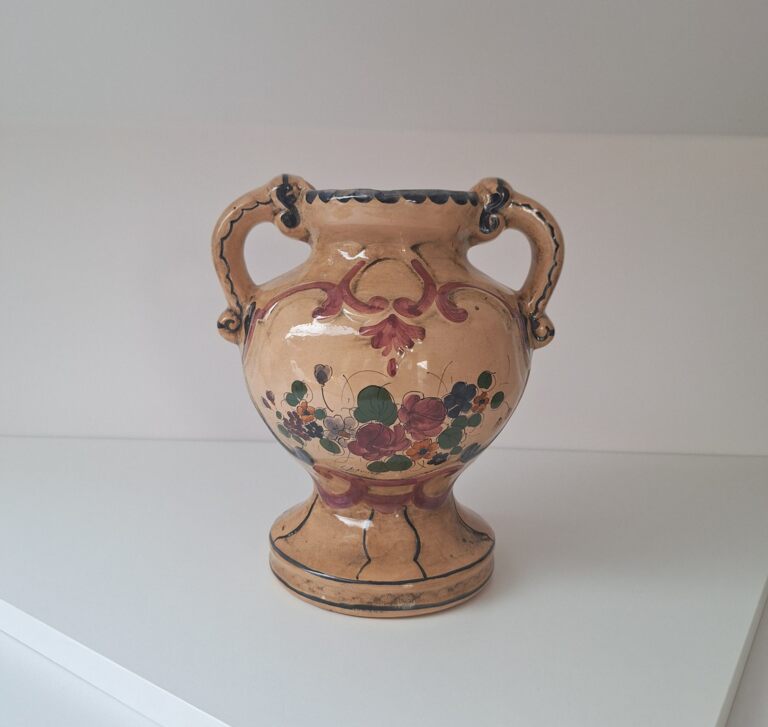 Belgijski Wazon Faiencerie de Jemappes Cerne Vintage Lata 30/50