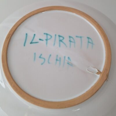 Włoska Misa Ceramiczna IL Pirata Ischia – Ręcznie Malowana