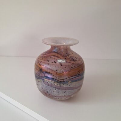 Wazon Szklany Gozo Glass Malta – Wzór Seashell – Vintage