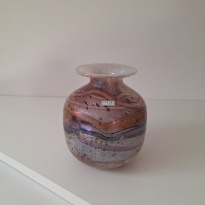 Wazon Szklany Gozo Glass Malta – Wzór Seashell – Vintage