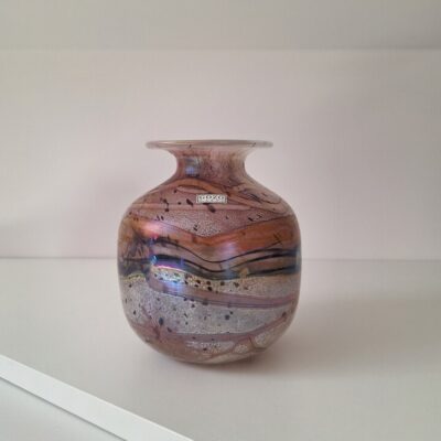 Wazon Szklany Gozo Glass Malta – Wzór Seashell – Vintage