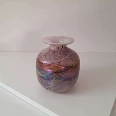 Wazon Szklany Gozo Glass Malta – Wzór Seashell – Vintage