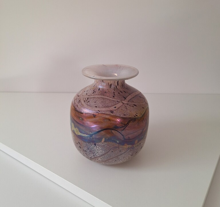 Wazon Szklany Gozo Glass Malta – Wzór Seashell – Vintage