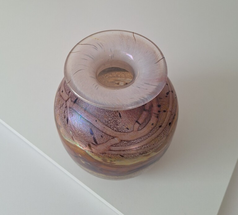 Wazon Szklany Gozo Glass Malta – Wzór Seashell – Vintage