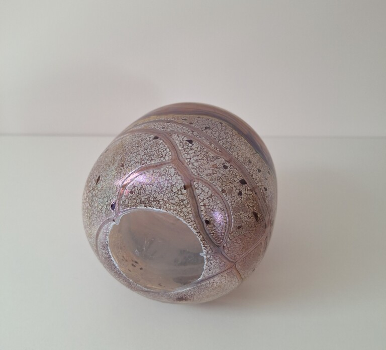 Wazon Szklany Gozo Glass Malta – Wzór Seashell – Vintage