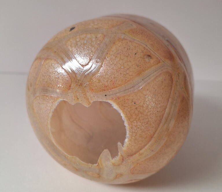 Wazon Szklany Gozo Glass Malta – Brzoskwiniowy Róż i Złoto