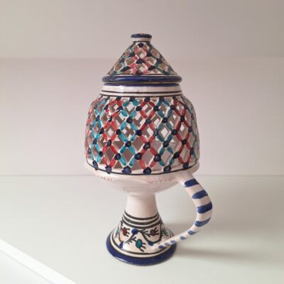 Ceramiczny Lampion Ażurowy - Styl Śródziemnomorski