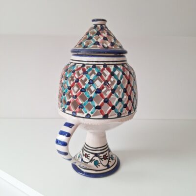 Ceramiczny Lampion Ażurowy - Styl Śródziemnomorski