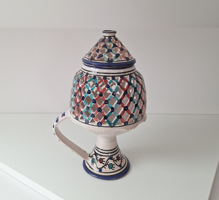 Ceramiczny Lampion Ażurowy - Styl Śródziemnomorski