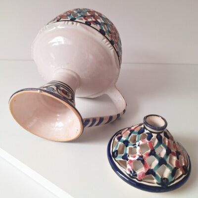 Ceramiczny Lampion Ażurowy - Styl Śródziemnomorski
