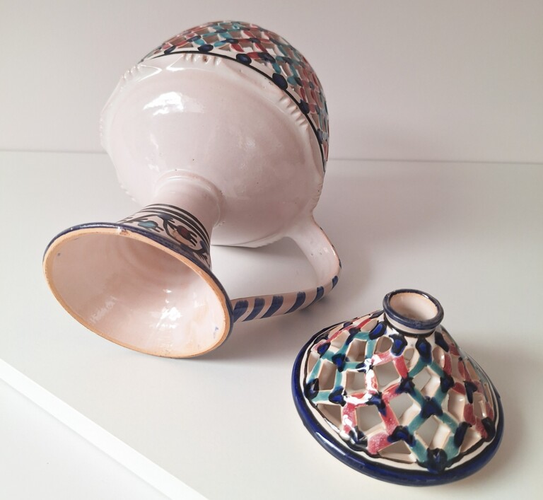 Ceramiczny Lampion Ażurowy - Styl Śródziemnomorski
