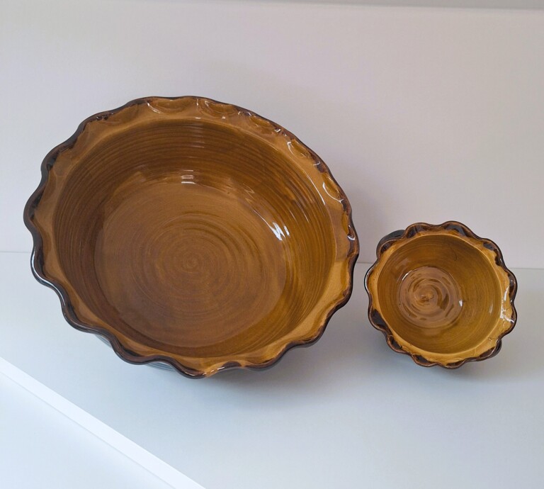 Ręcznie Robiona Ceramiczna Miska i Miseczka – Styl Rustykalny