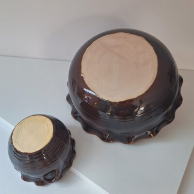 Ręcznie Robiona Ceramiczna Miska i Miseczka – Styl Rustykalny