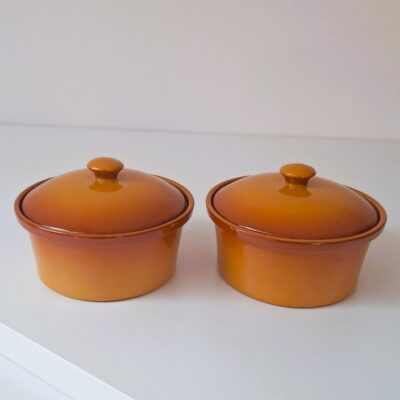 Ceramiczne mini pojemniki z pokrywkami SPM – zestaw 2 szt.