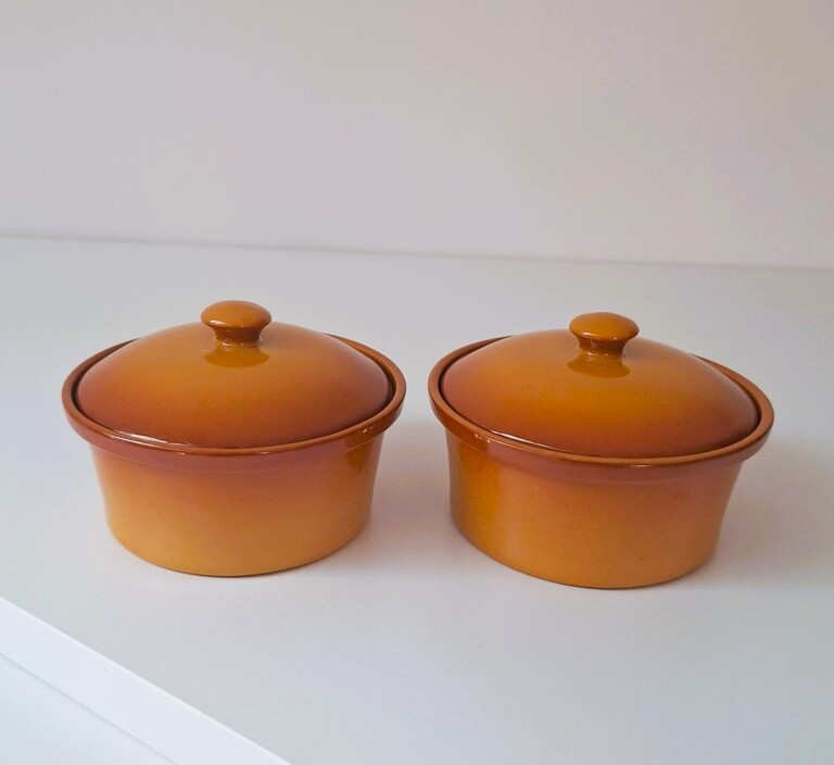 Ceramiczne mini pojemniki z pokrywkami SPM – zestaw 2 szt.