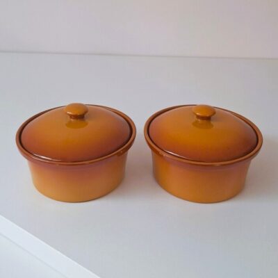 Ceramiczne mini pojemniki z pokrywkami SPM – zestaw 2 szt.