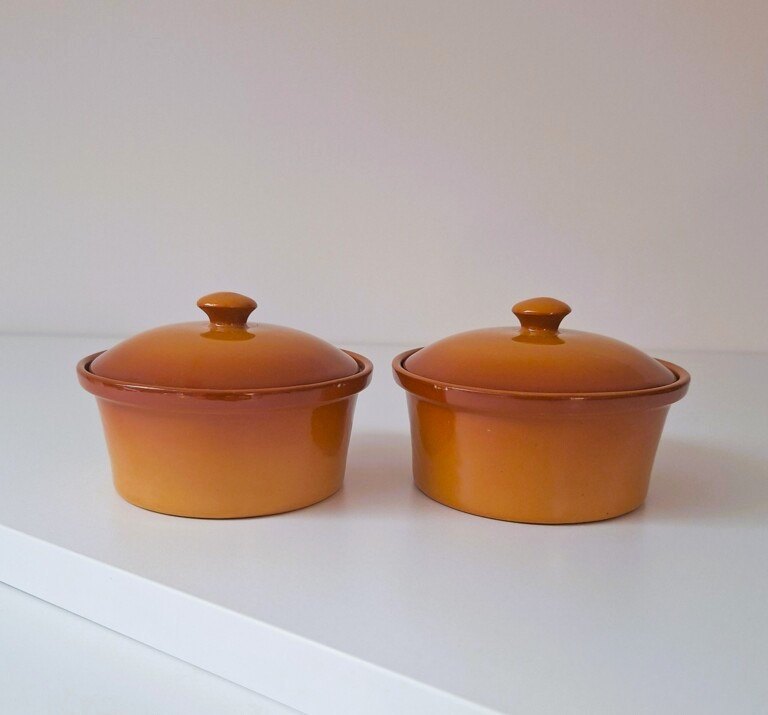 Ceramiczne mini pojemniki z pokrywkami SPM – zestaw 2 szt.
