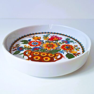 Kolekcjonerska Popielnica Vintage Tettau – Motyw Folk (14 cm)