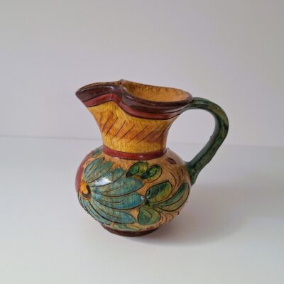 Włoski Dzbanek Ceramiczny Deruta Vintage – Sygnowana Majolika