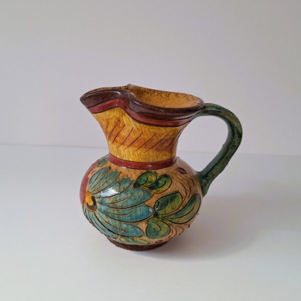 Włoski Dzbanek Ceramiczny Deruta Vintage – Sygnowana Majolika