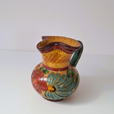 Włoski Dzbanek Ceramiczny Deruta Vintage – Sygnowana Majolika