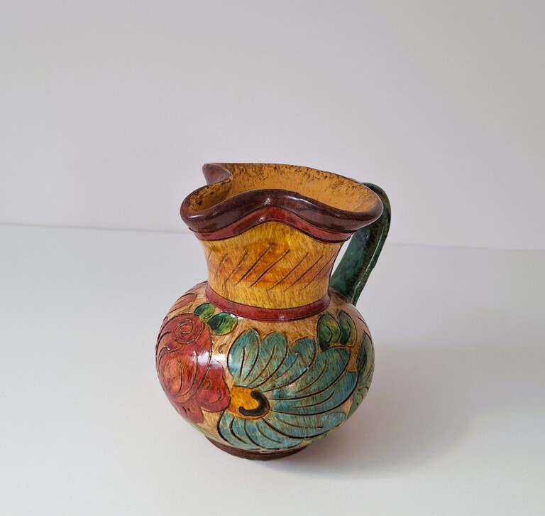 Włoski Dzbanek Ceramiczny Deruta Vintage – Sygnowana Majolika